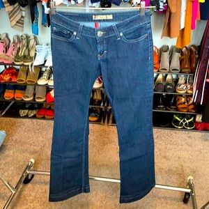 Dark Denim Boor Cut Jeans